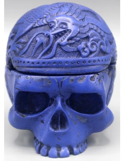 Incensário de Caveira Azul