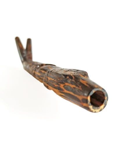 Tepi Aplicador Duplo de rapé Madeira Tucum | Tipi de rapé Serpente