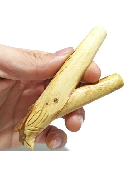 Kuripe Aplicador para Rapé | Auto aplicador de madeira Palo Santo