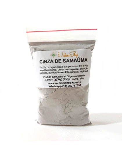 Cinza de Samaúma para rapé | Cinza Pura de Samauma Peneirada