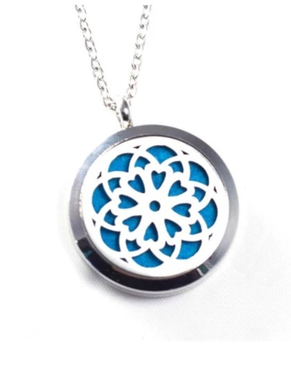 Colar Difusor Pessoal Mandala | Aço Inox | Aromaterapia