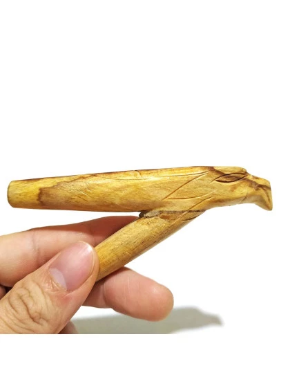 Kuripe Aplicador para Rapé | Auto aplicador de madeira Palo Santo