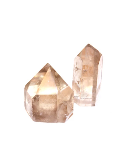 Ponta de Quartzo Fumê | Cristal natural Lapidado | Proteção 