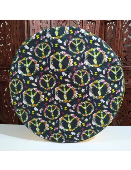 Bolsa Para Tambor Hippie Flores 40cm 