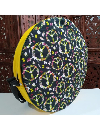 Bolsa Para Tambor Hippie Flores 40cm 