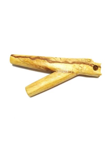 Kuripe Aplicador para Rapé | Auto aplicador de madeira Palo Santo