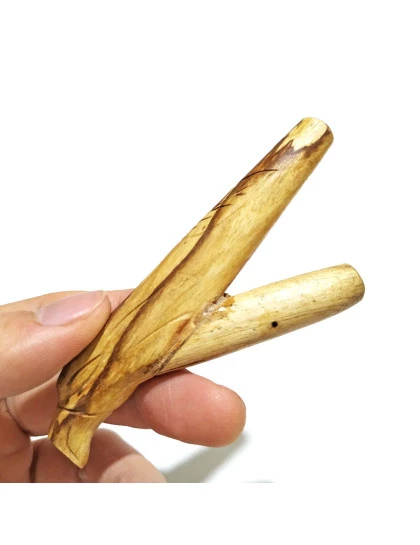 Kuripe Aplicador para Rapé | Auto aplicador de madeira Palo Santo