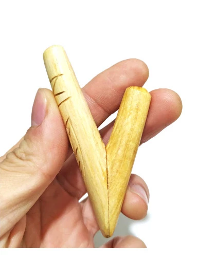 Kuripe Aplicador para Rapé | Auto aplicador de madeira Palo Santo