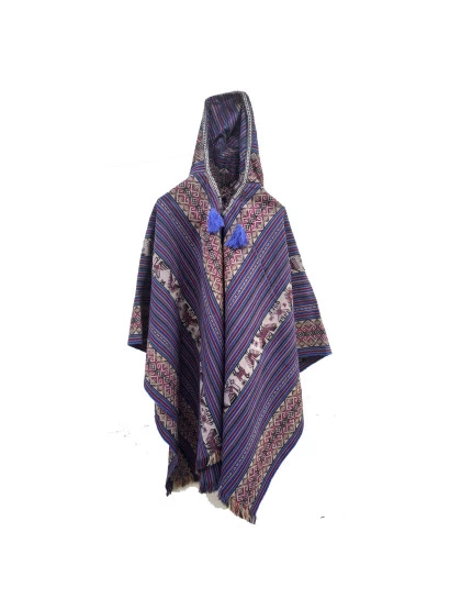 Poncho Andino Azul
