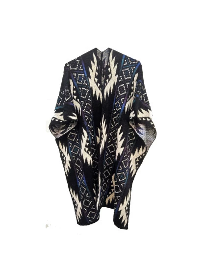 Poncho Aberto Lakota Azul