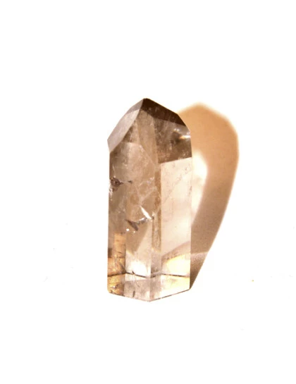 Ponta de Quartzo Fumê | Cristal natural Lapidado | Proteção 