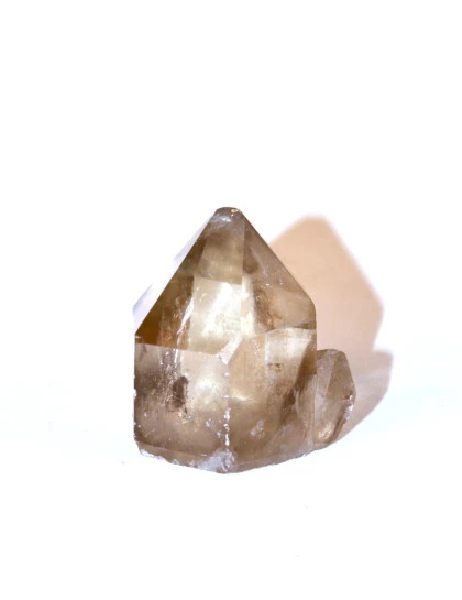 Ponta de Quartzo Fumê | Cristal natural Lapidado | Proteção 