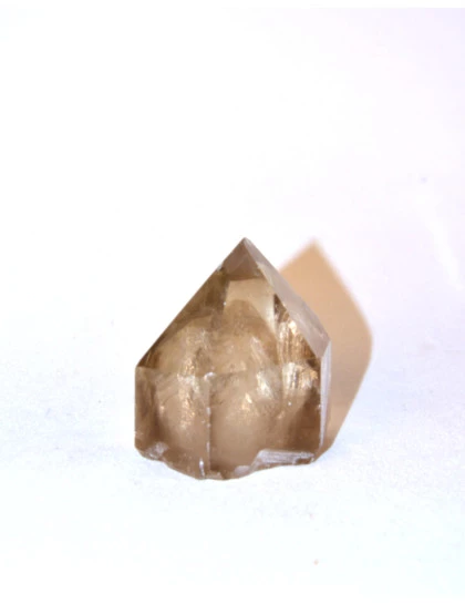Ponta de Quartzo Fumê | Cristal natural Lapidado | Proteção 