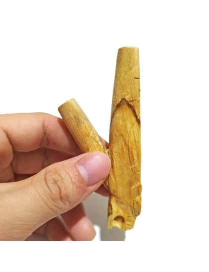 Kuripe Aplicador para Rapé | Auto aplicador de madeira Palo Santo