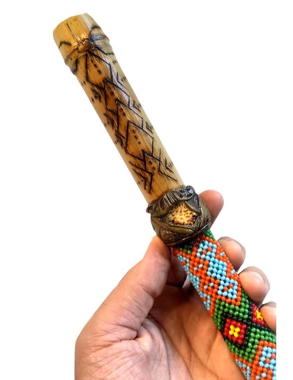Tepi para Rapé Osso Kene de Miçanga
