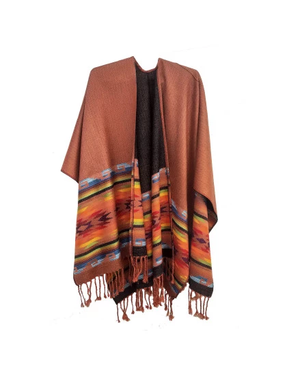 Poncho Marrom Lakota Color