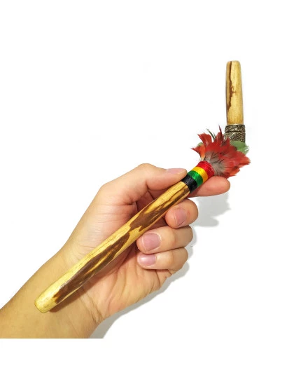 Tipi para Rapé Palo Santo Médio Penas