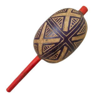 Maracá Karajá | Instrumento Xamânico | Chocalho Indígena Grande