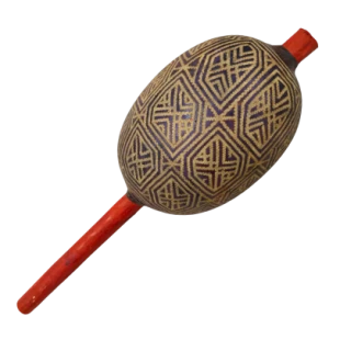 Maracá Karajá | Instrumento Xamânico | Chocalho Indígena Grande