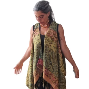 Colete Asteca com Capuz TENOCHTITLAN | Roupa Xamânica 