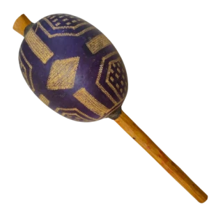 Maracá Karajá | Instrumento Xamânico | Chocalho Indígena Grande