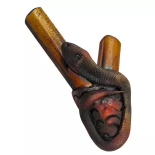 Kuripe de Bambu Cobra | Aplicador para Rapé | Auto Aplicador de Bambu para Rapé