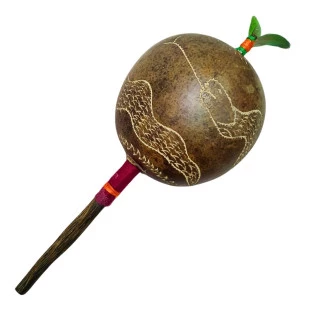 Maraca Shipibo Serpente : Extra Grande