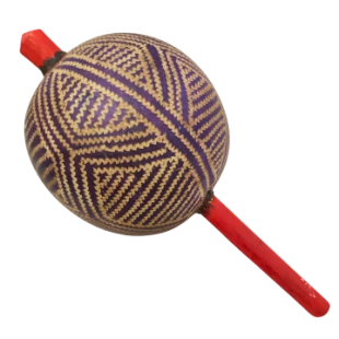 Maracá Karajá | Instrumento Xamânico | Chocalho Indígena Extra Grande