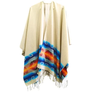 Poncho Aberto Lakota Bege