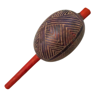 Maracá Karajá | Instrumento Xamânico | Chocalho Indígena Grande