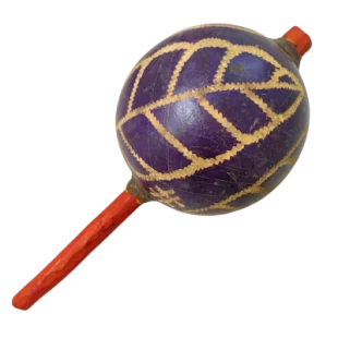 Maracá Karajá | Instrumento Xamânico | Chocalho Indígena Grande