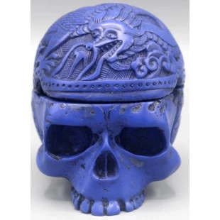 Incensário de Caveira Azul