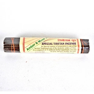 Incenso Tibetano de Ervas-Ambar e Musk