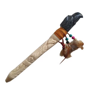 Cachimbo de Osso & Pedra Serpentina para Tabac