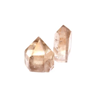 Ponta de Quartzo Fumê | Cristal natural Lapidado | Proteção 