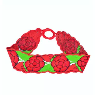 Faixa Bordada | Mexicana | Diversas Cores-vermelho