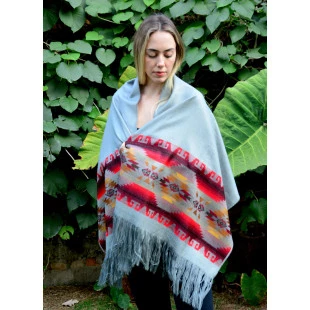 Tecido Echarpe Indigena Cinza