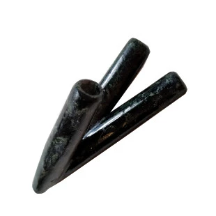 Kuripe Duplo de Pedra Pintada | Auto aplicador de rapé Simples