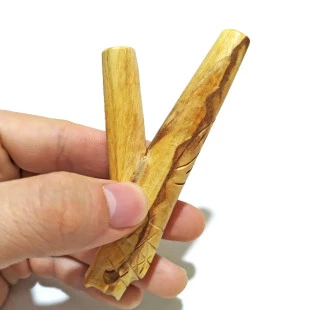 Kuripe de Palo Santo Serpente | Aplicador para Rapé | Auto Aplicador de Rapé