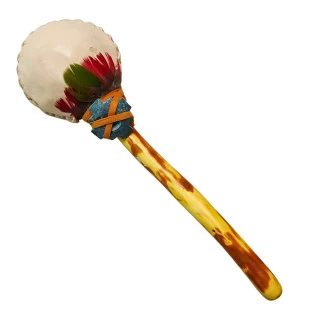 Maraca de Couro Bege