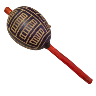 Maracá Karajá | Instrumento Xamânico | Chocalho Indígena Médio