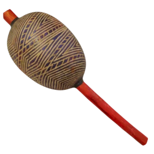 Maracá Karajá | Instrumento Xamânico | Chocalho Indígena Médio