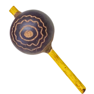 Maracá Karajá | Instrumento Xamânico | Chocalho Indígena Médio