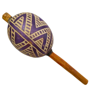Maracá Karajá | Instrumento Xamânico | Chocalho Indígena Médio