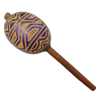Maracá Karajá | Instrumento Xamânico | Chocalho Indígena Médio