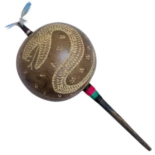 Maraca Shipibo Serpente : Extra Grande