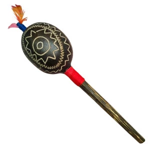 Maraca Shipibo Sol | Instrumento Xamanico | Tradicional do Peru Médio