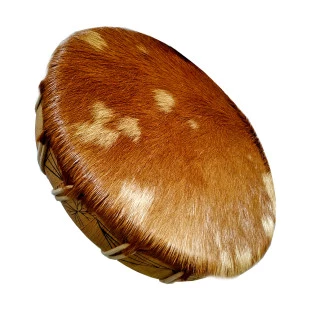 Tambor Lakota Redondo Pelo Cabra 30cm