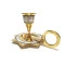 Castiçal de Bronze e Madrepérola | Suporte Candelabro de Vela