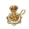Castiçal de Bronze e Madrepérola | Suporte Candelabro de Vela